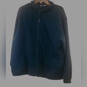 Alfred Dunner Women's Deep Blue Zip-Up  Jacket